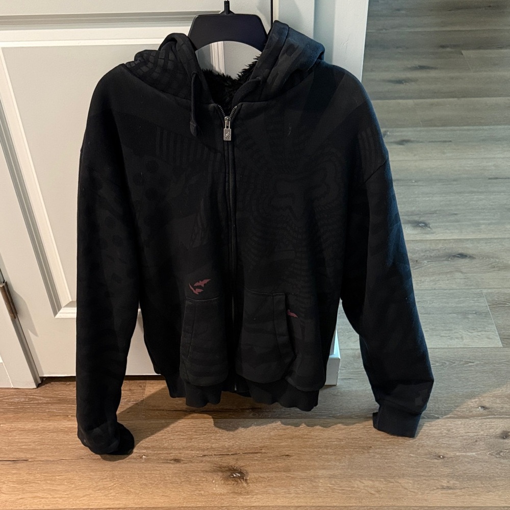 Fox Sasquatch Black Hoody Jacket Large